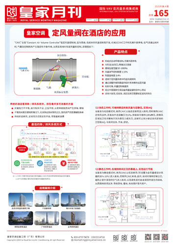 皇家空調(diào)定風(fēng)量閥在酒店的應(yīng)用【皇家空調(diào)電子月刊】